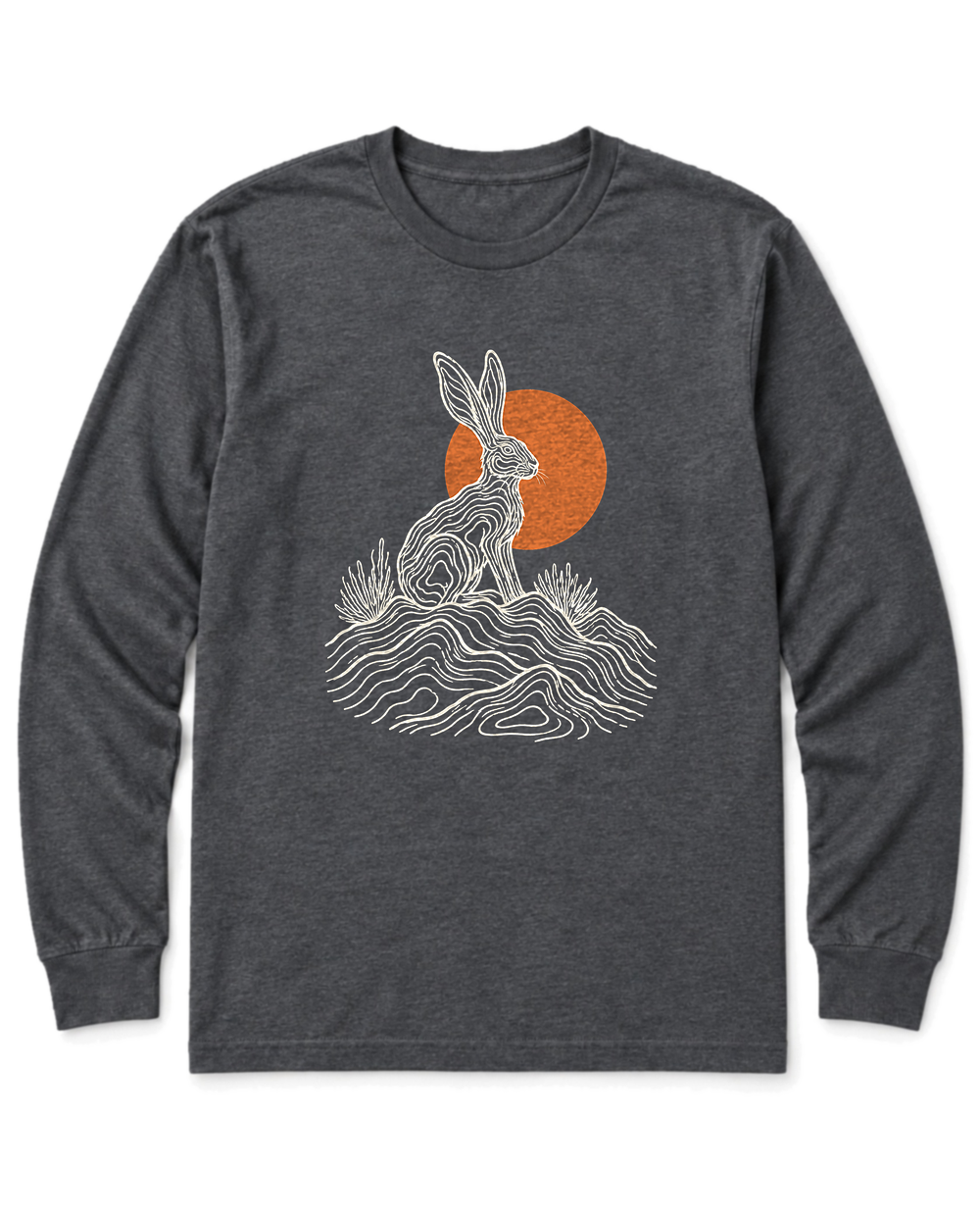 Desert Jackrabbit Long Sleeve Shirt - Dark Heather