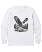 Eagle and Trout Long Sleeve Shirt - White