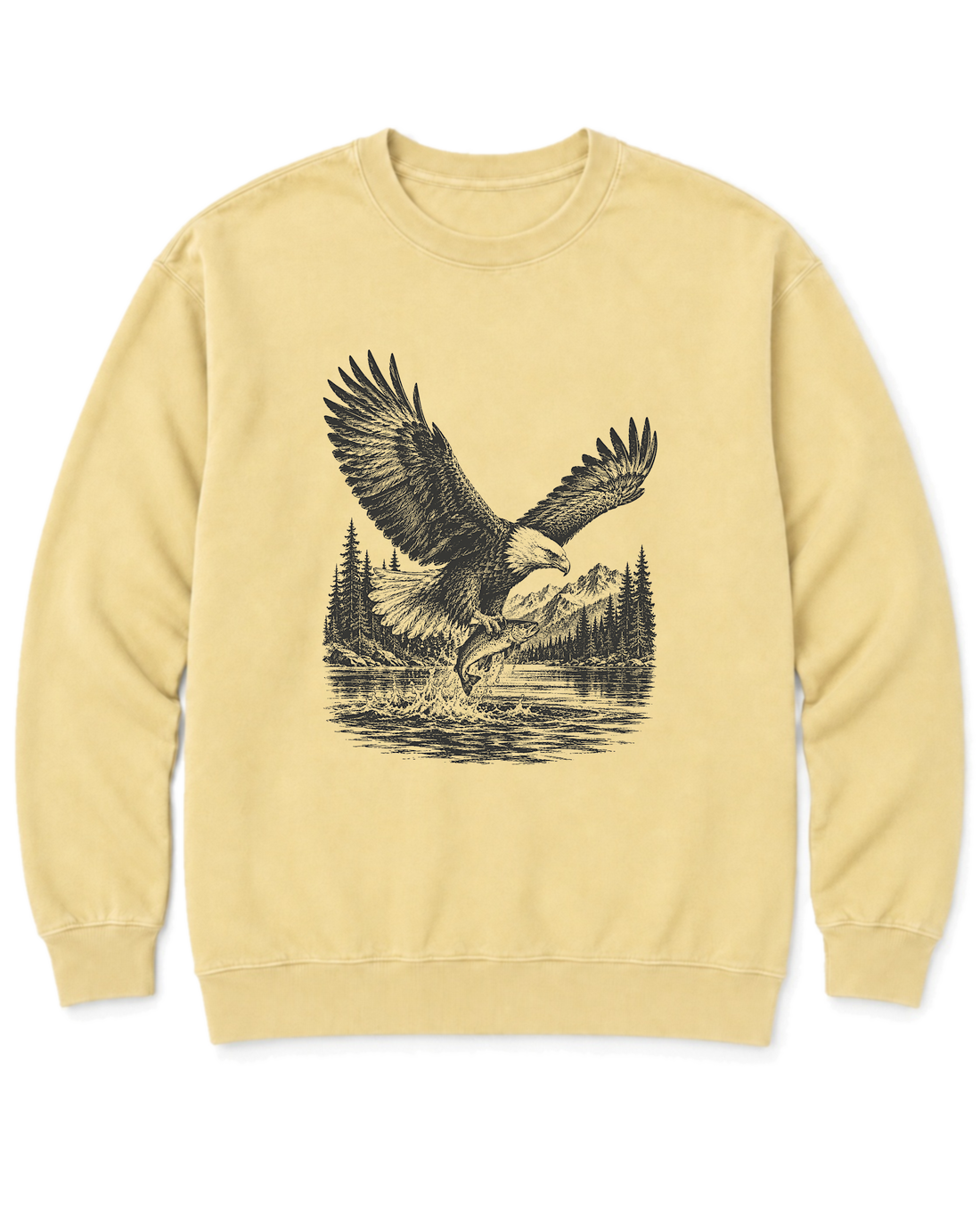 Eagle and Trout Sweatshirt - Butter