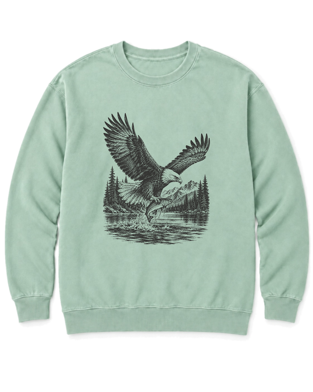 Eagle and Trout Sweatshirt - Chalky Mint