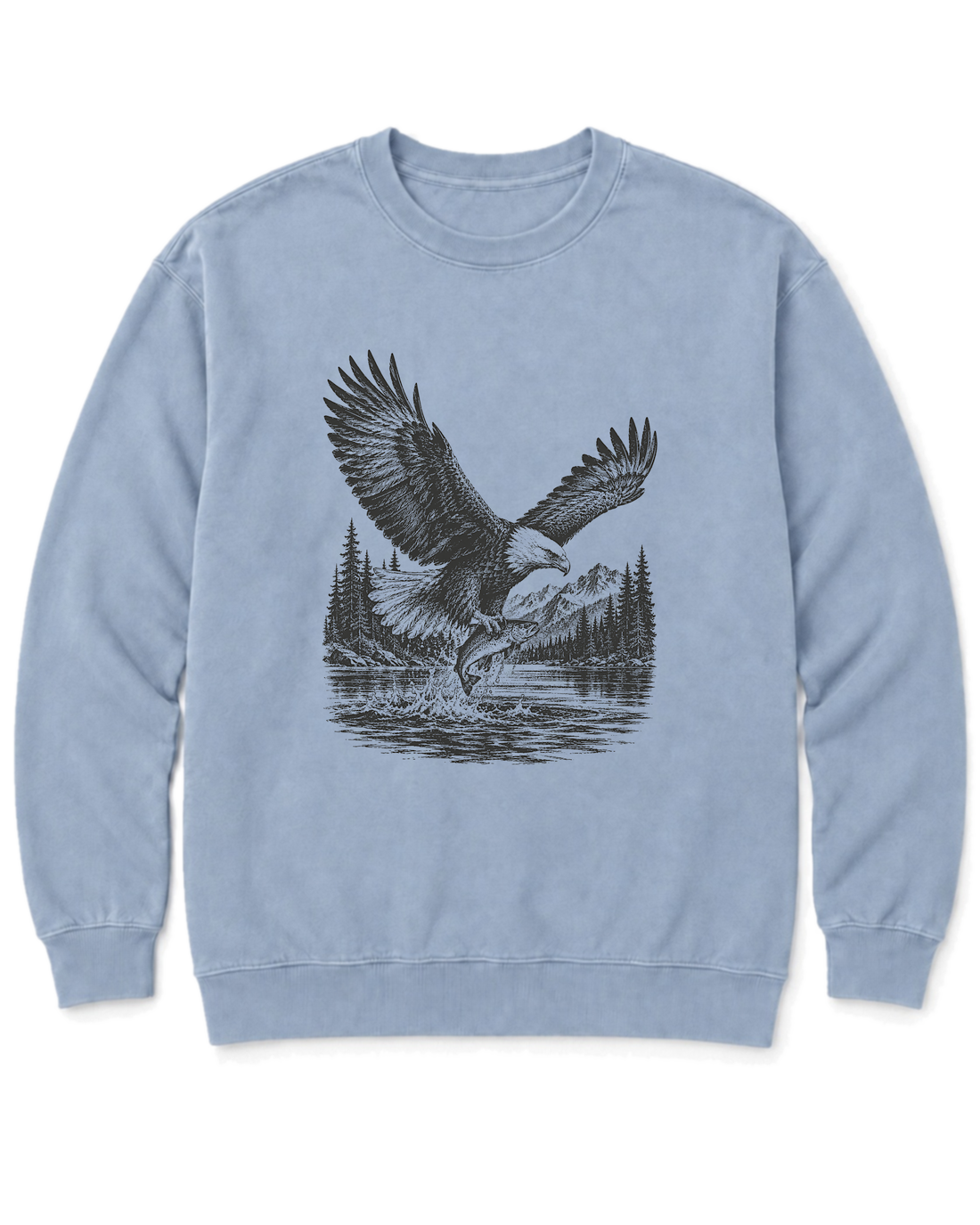 Eagle and Trout Sweatshirt - Chambray