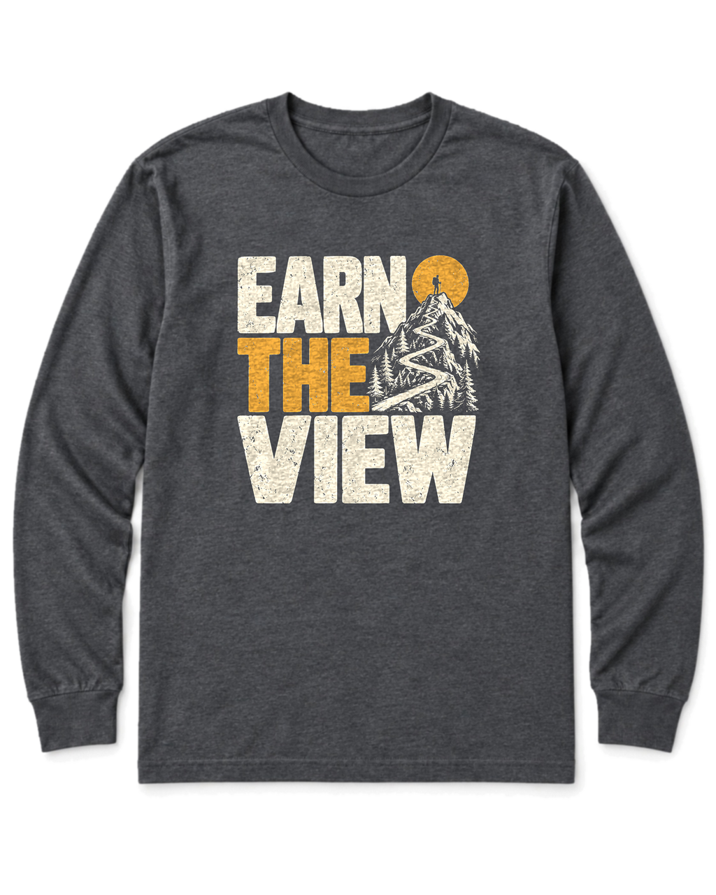 Earn the View Long Sleeve Shirt - Dark Heather