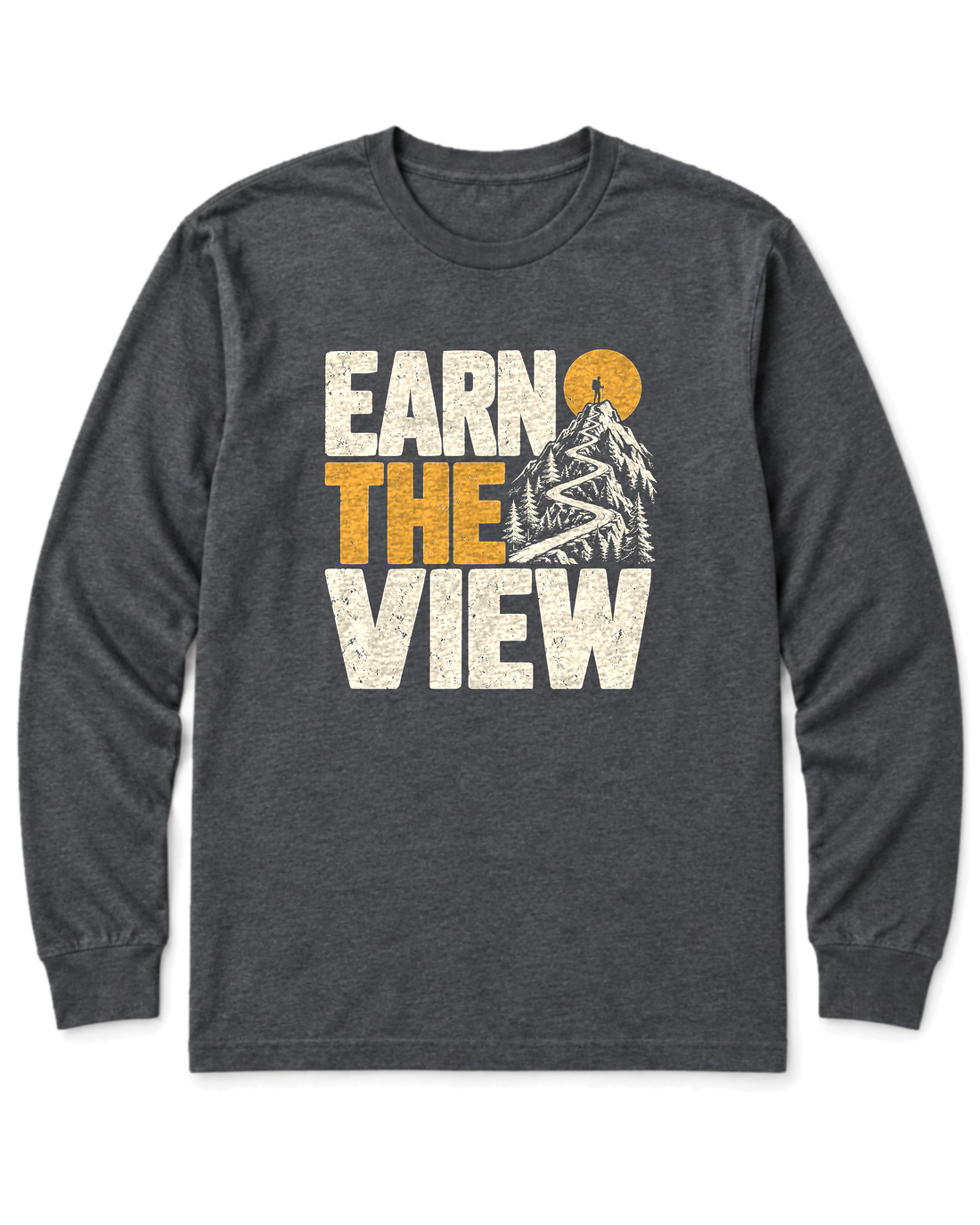 Earn the View Long Sleeve Shirt - Dark Heather