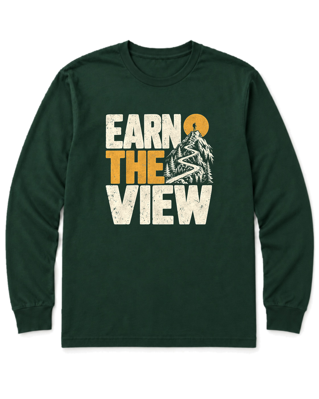 Earn the View Long Sleeve Shirt - Forest Green