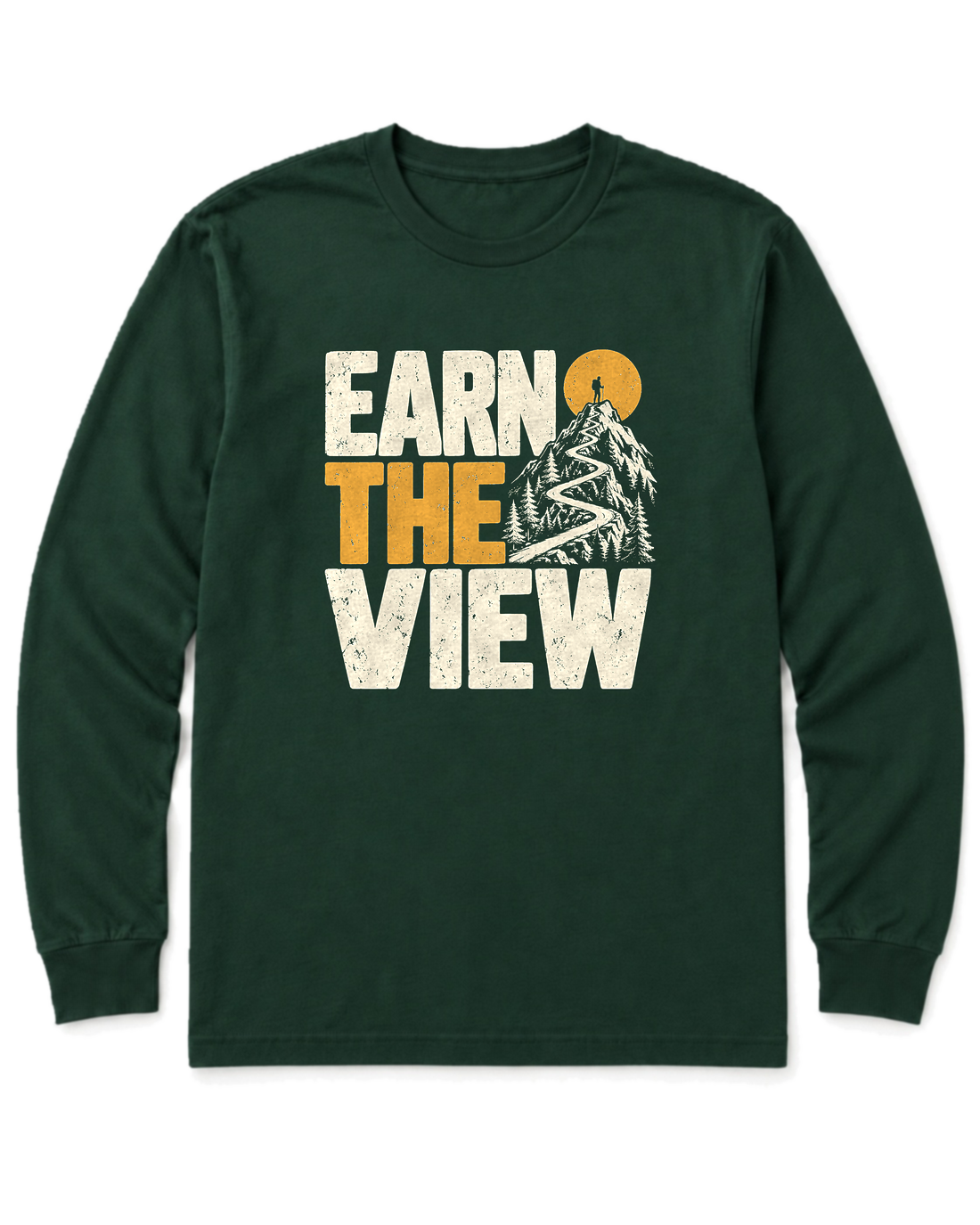 Earn the View Long Sleeve Shirt - Forest Green