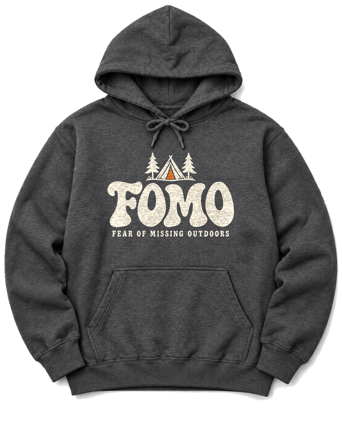 FOMO: Fear of Missing Outdoors Hoodie - Dark Heather