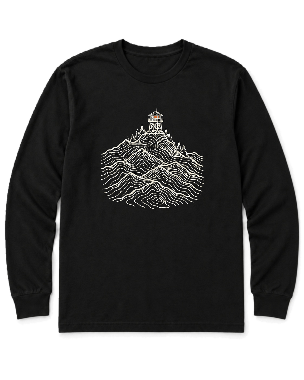 Fire Lookout Long Sleeve Shirt - Black