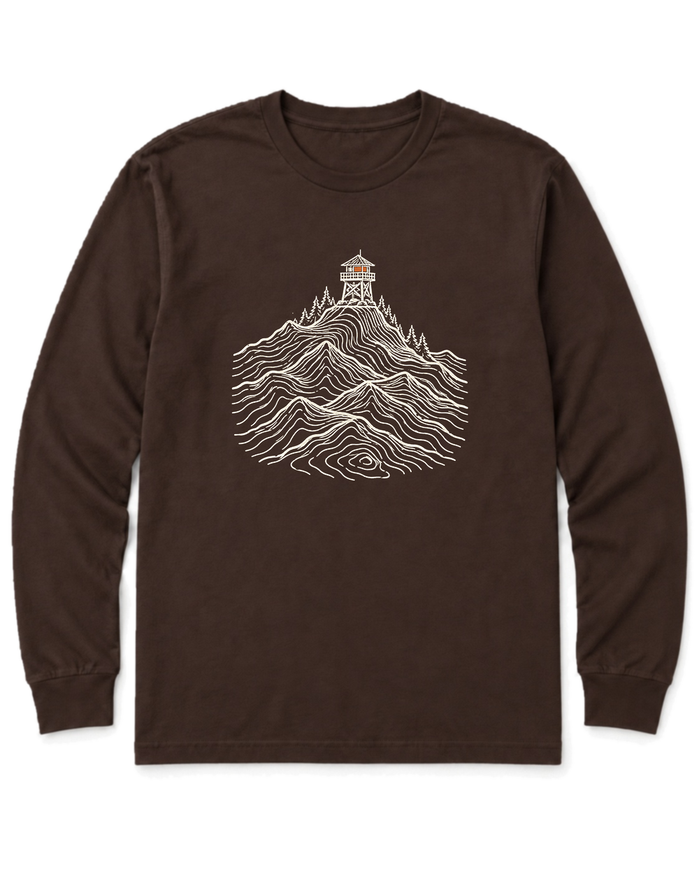 Fire Lookout Long Sleeve Shirt - Dark Chocolate