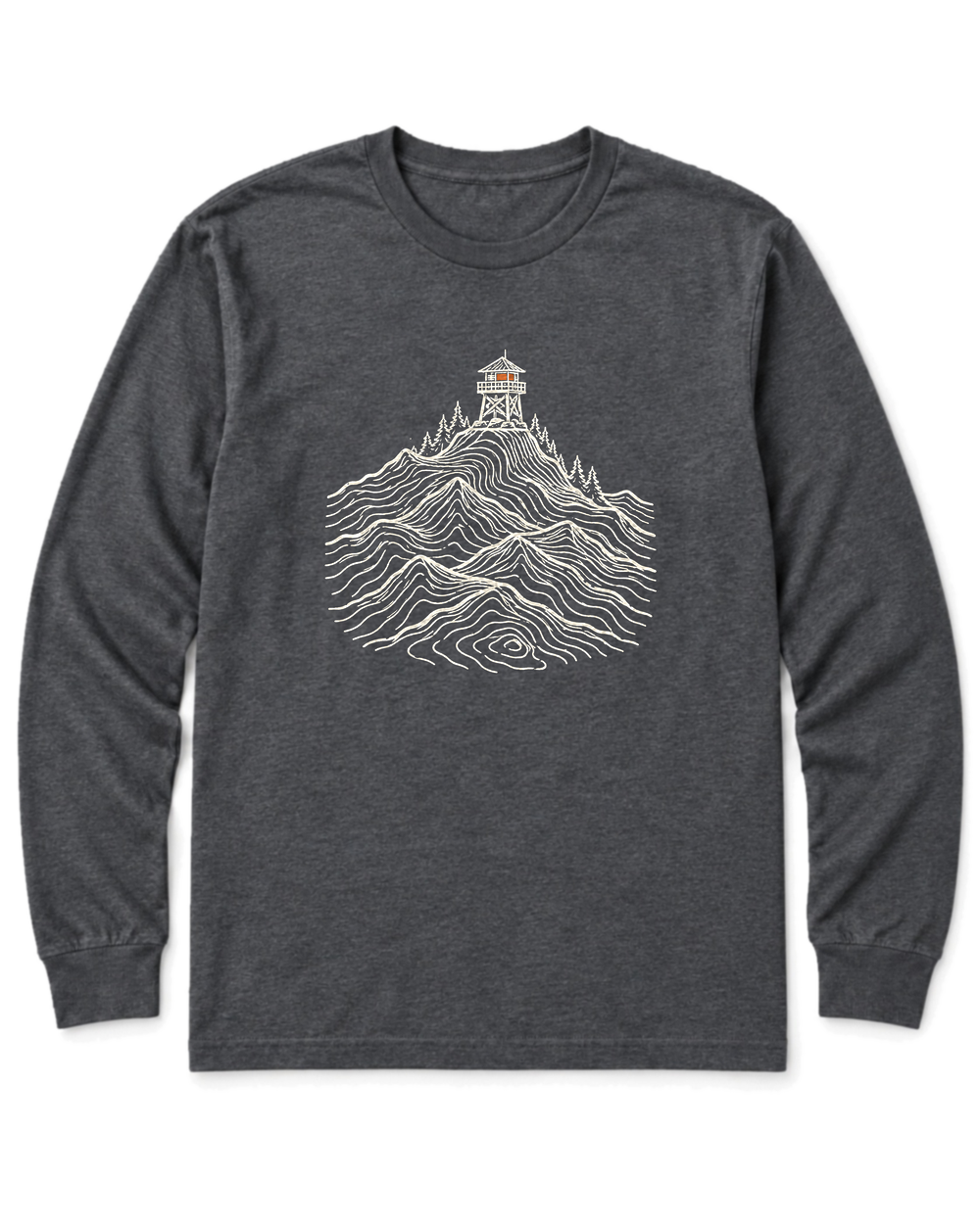 Fire Lookout Long Sleeve Shirt - Dark Heather