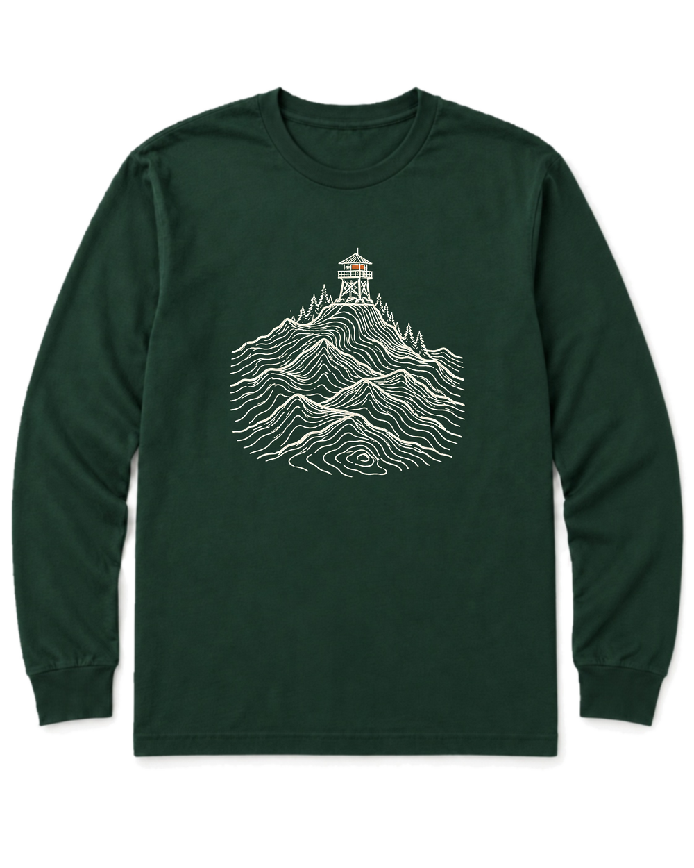 Fire Lookout Long Sleeve Shirt - Forest Green