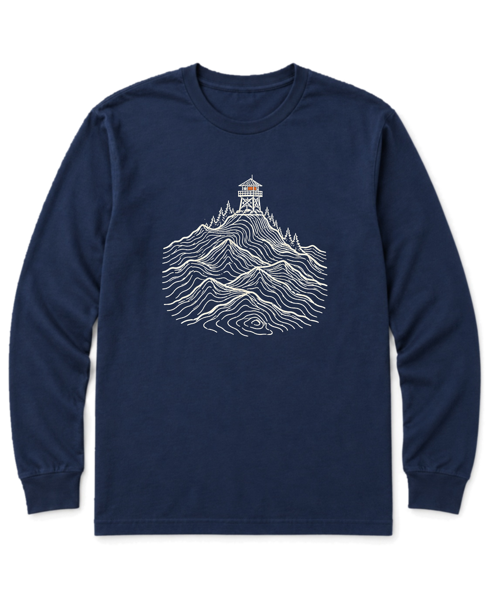 Fire Lookout Long Sleeve Shirt - Navy