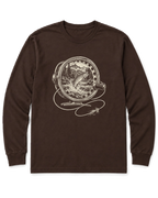 Fly Reel River Long Sleeve Shirt - Dark Chocolate