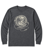 Fly Reel River Long Sleeve Shirt - Dark Heather
