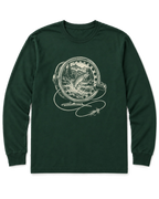 Fly Reel River Long Sleeve Shirt - Forest Green