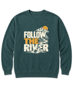 Follow the River Sweatshirt - Blue Spruce