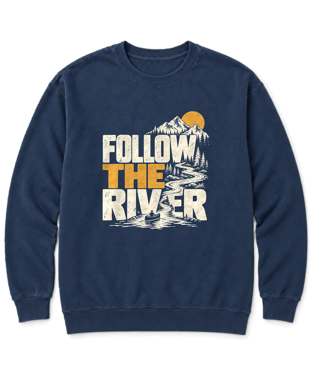 Follow the River Sweatshirt - True Navy