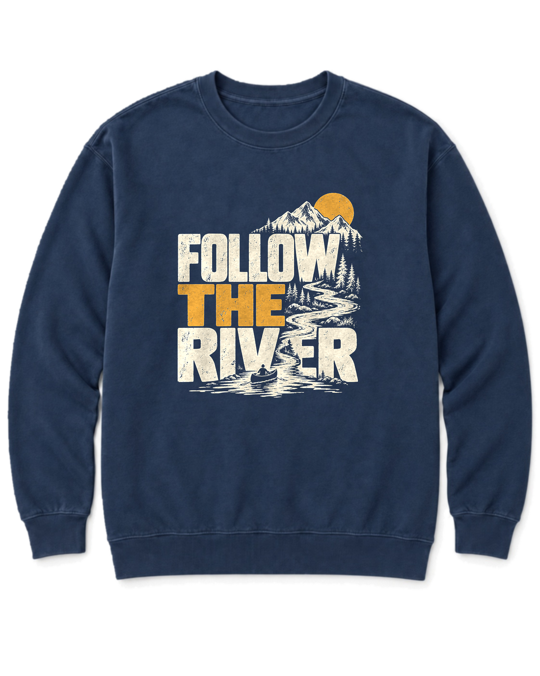 Follow the River Sweatshirt - True Navy