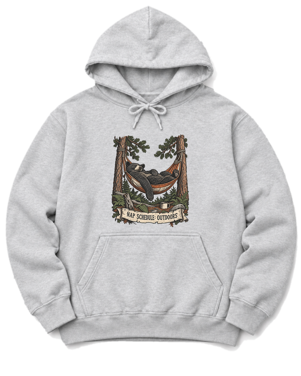 Hammock Bear Hoodie - Ash