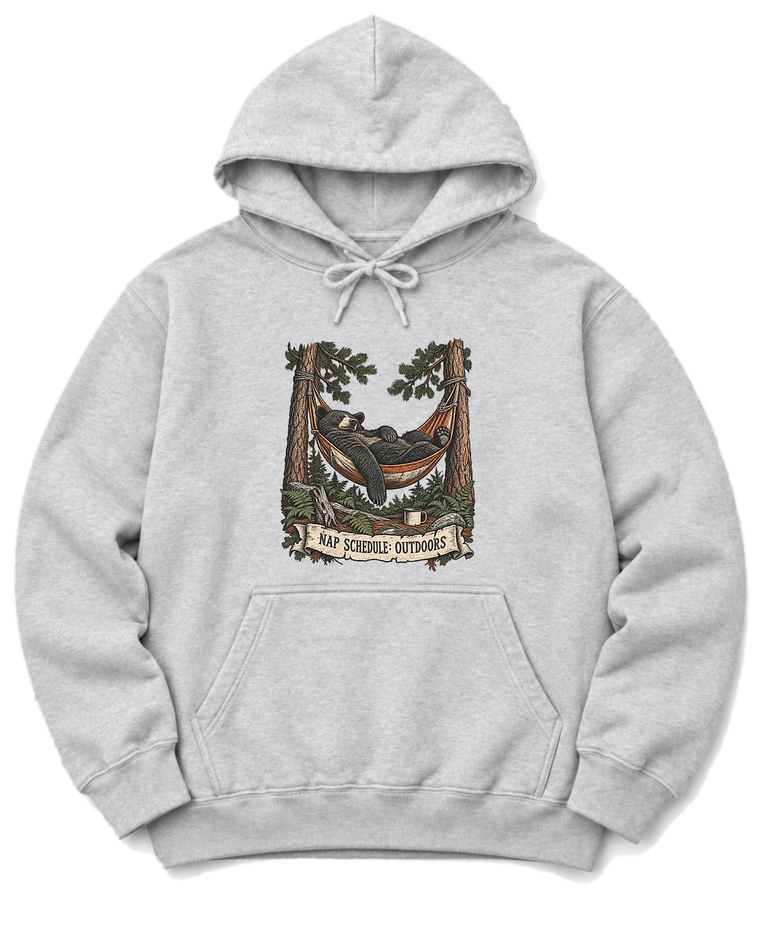 Hammock Bear Hoodie - Ash