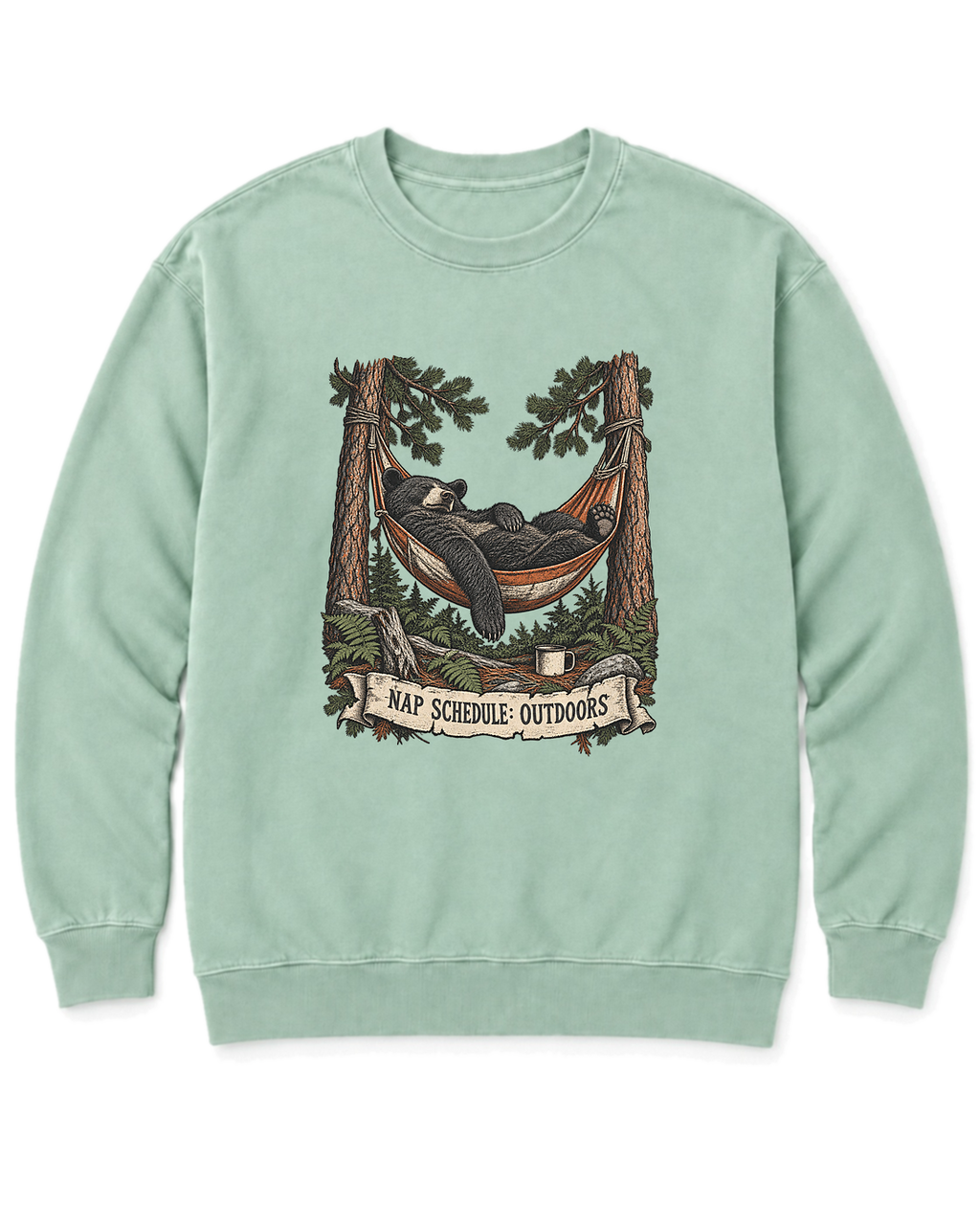 Hammock Bear Sweatshirt - Chalky Mint