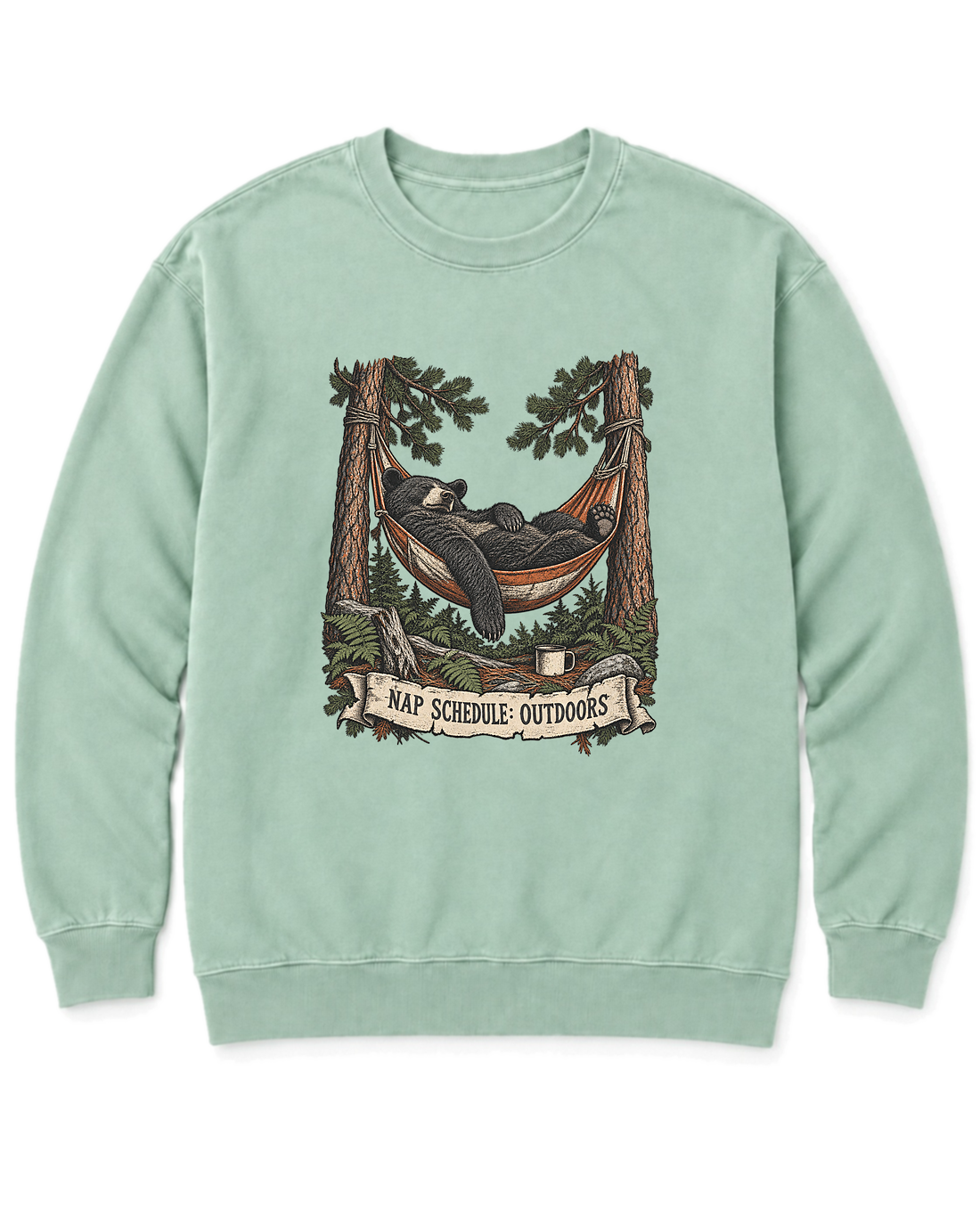 Hammock Bear Sweatshirt - Chalky Mint