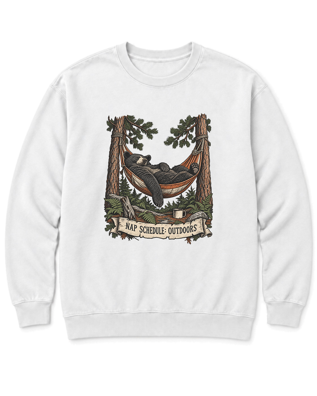 Hammock Bear Sweatshirt - White