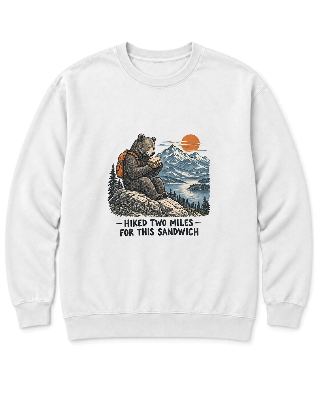 Hiked Two Miles for This Sandwich Sweatshirt - White