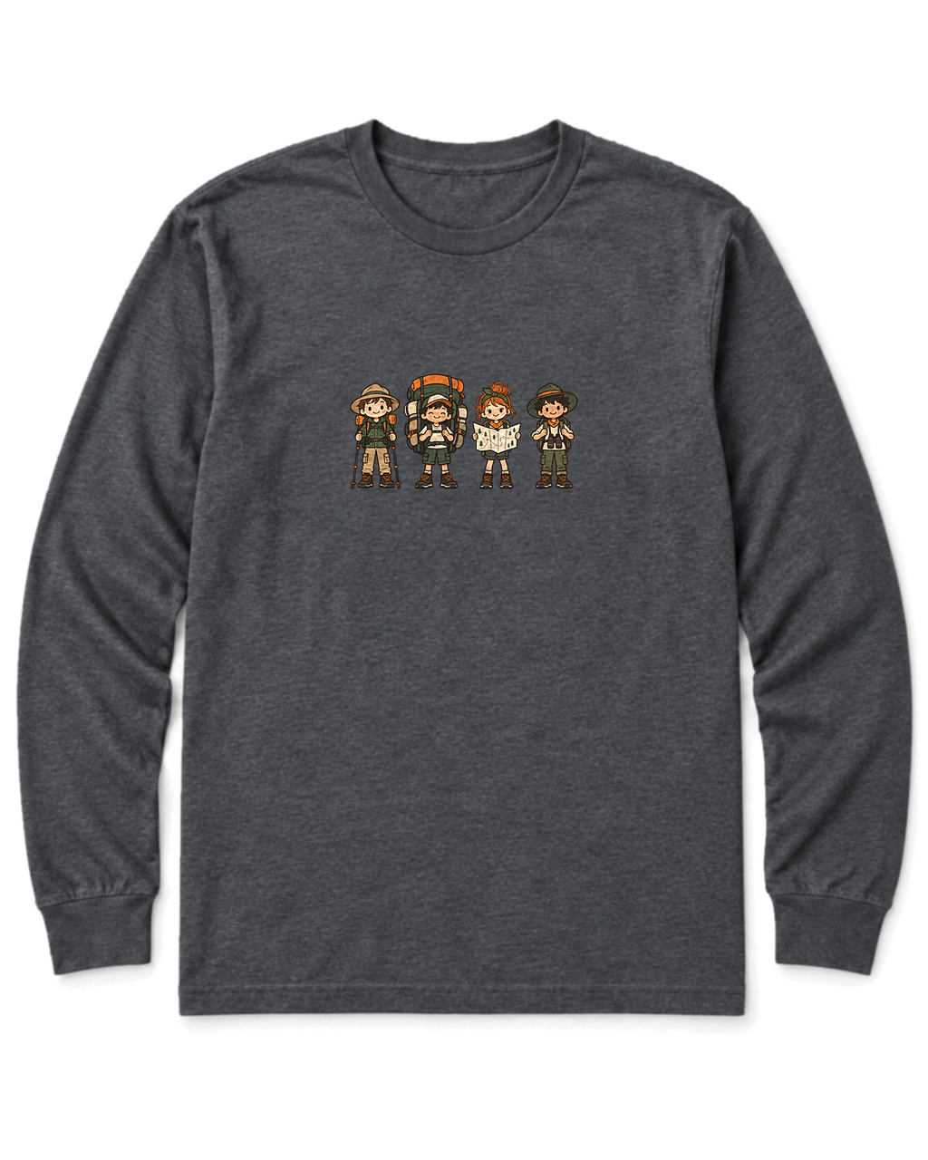 Hiker Crew Long Sleeve Shirt - Dark Heather