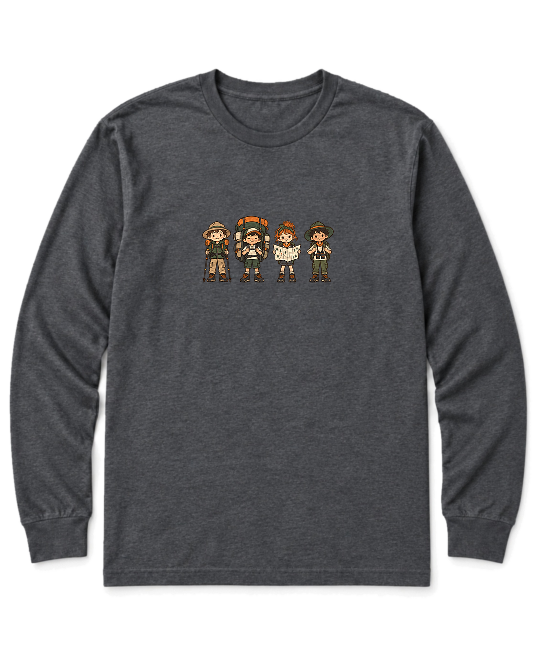 Hiker Crew Long Sleeve Shirt - Dark Heather