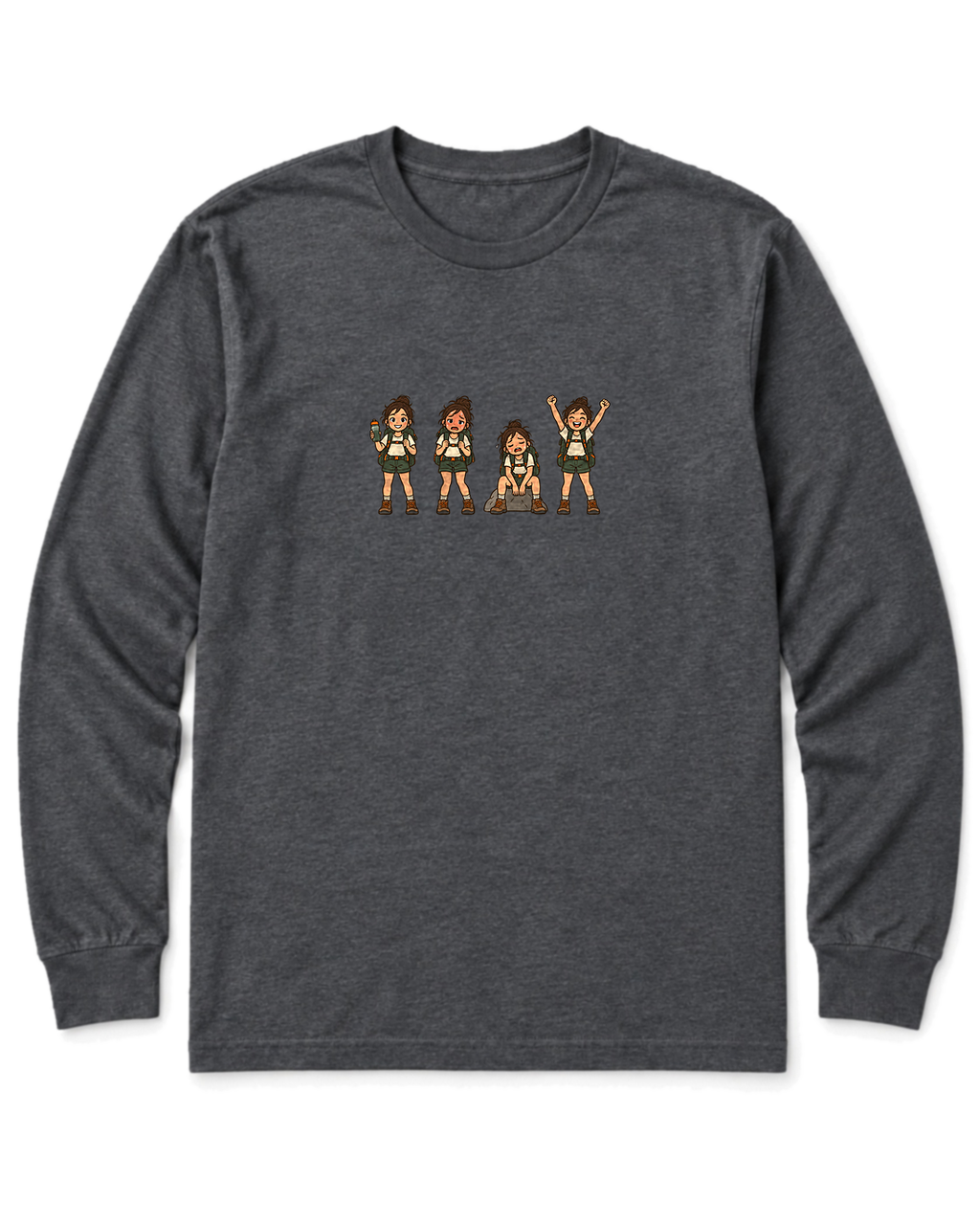 Hiker Moods Long Sleeve Shirt - Dark Heather
