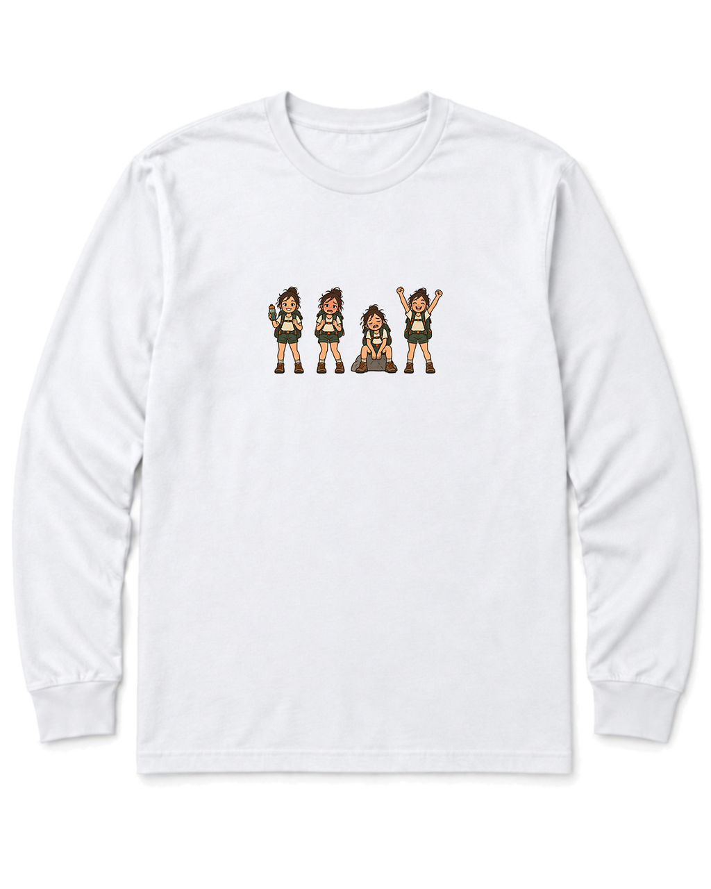 Hiker Moods Long Sleeve Shirt - White