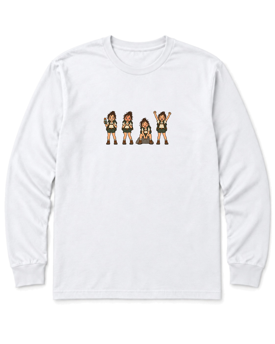 Hiker Moods Long Sleeve Shirt - White