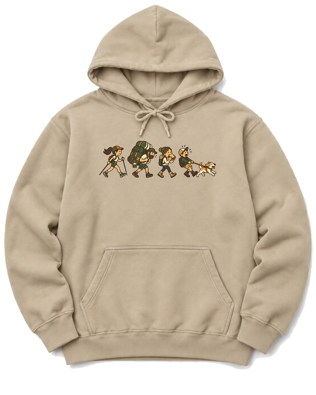 Hiker Types Hoodie - Sand