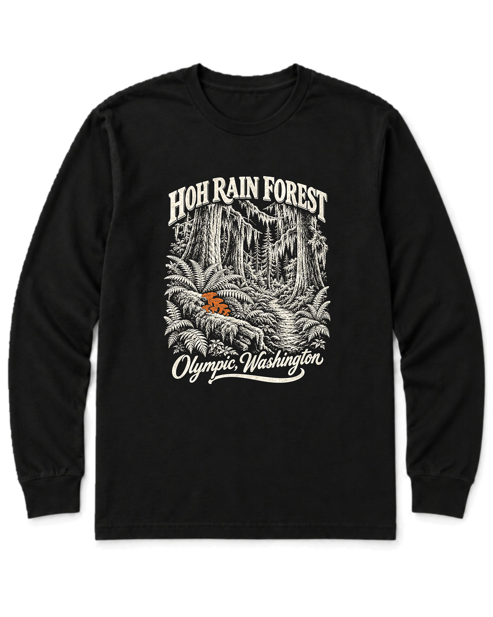 Hoh Rain Forest Long Sleeve Shirt - Black
