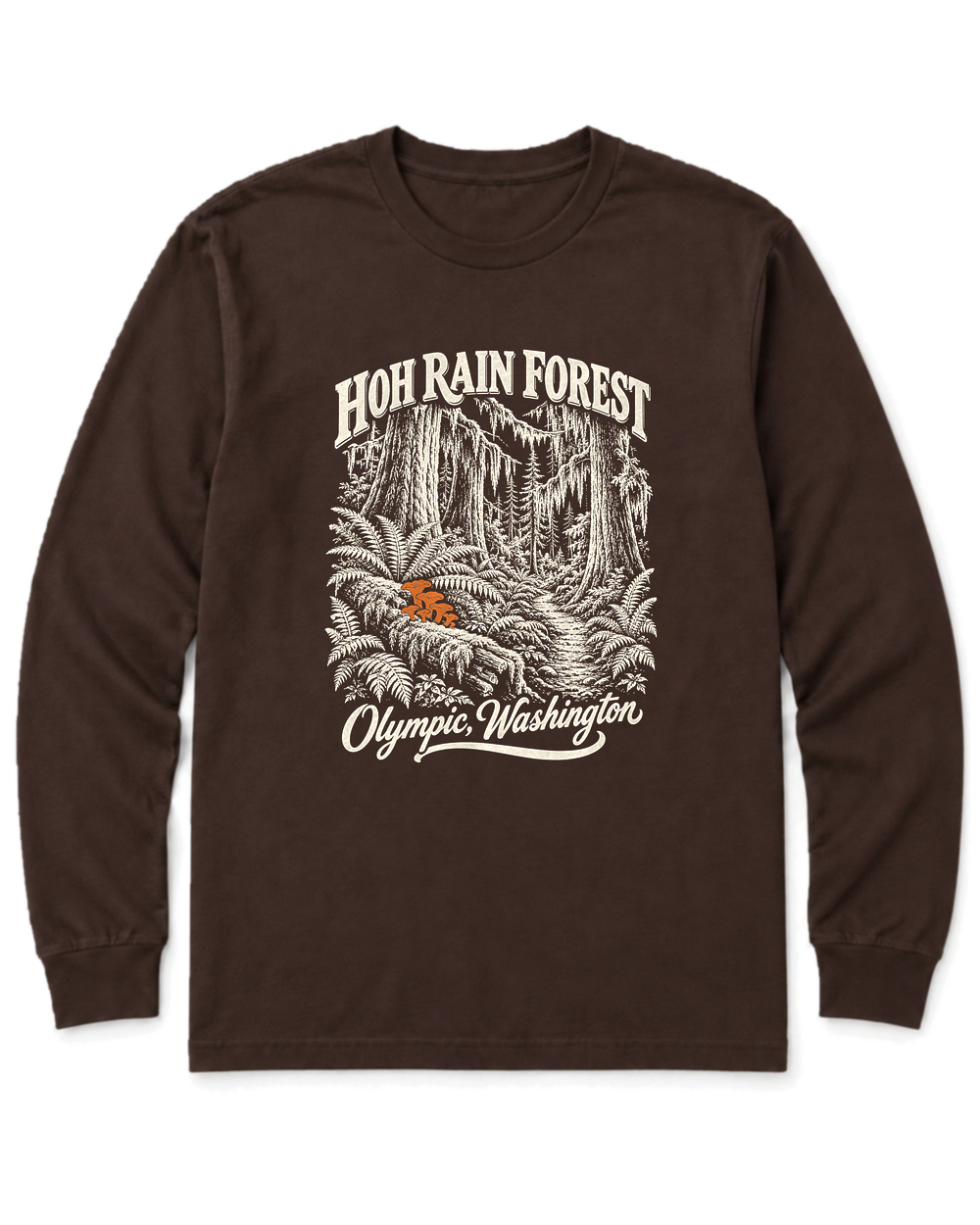 Hoh Rain Forest Long Sleeve Shirt - Dark Chocolate