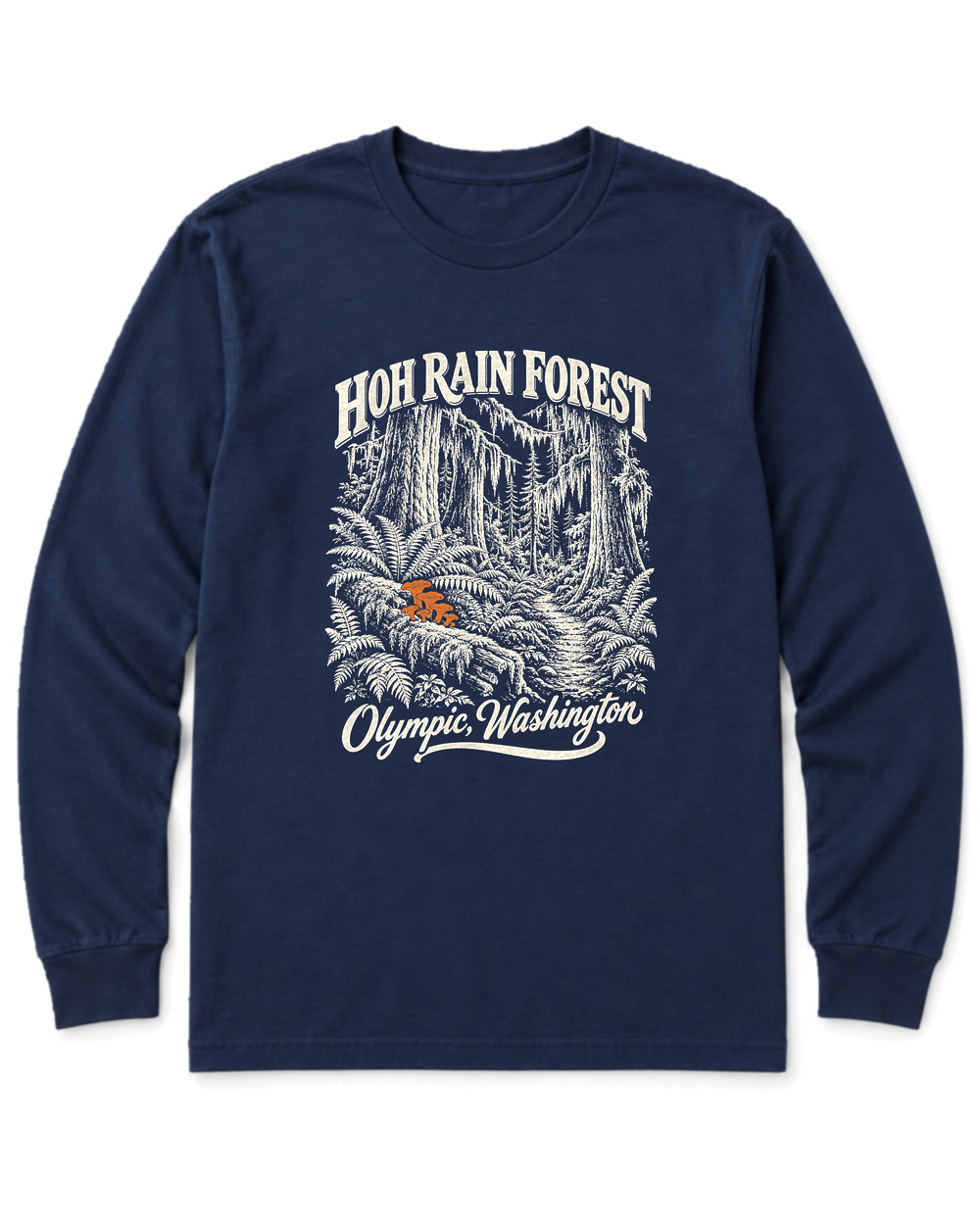Hoh Rain Forest Long Sleeve Shirt - Navy
