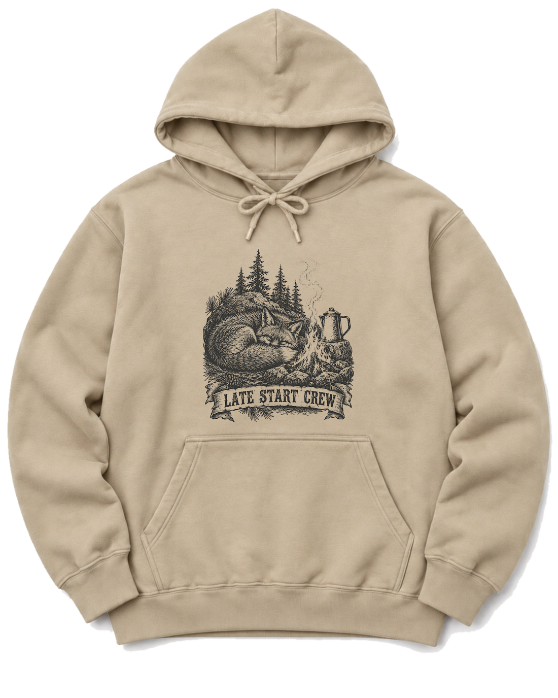 Late Start Crew Hoodie - Sand