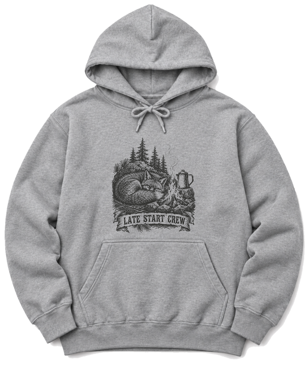Late Start Crew Hoodie - Sport Grey