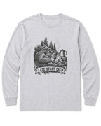 Late Start Crew Long Sleeve Shirt - Ash
