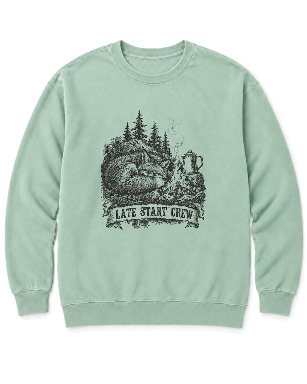 Late Start Crew Sweatshirt - Chalky Mint