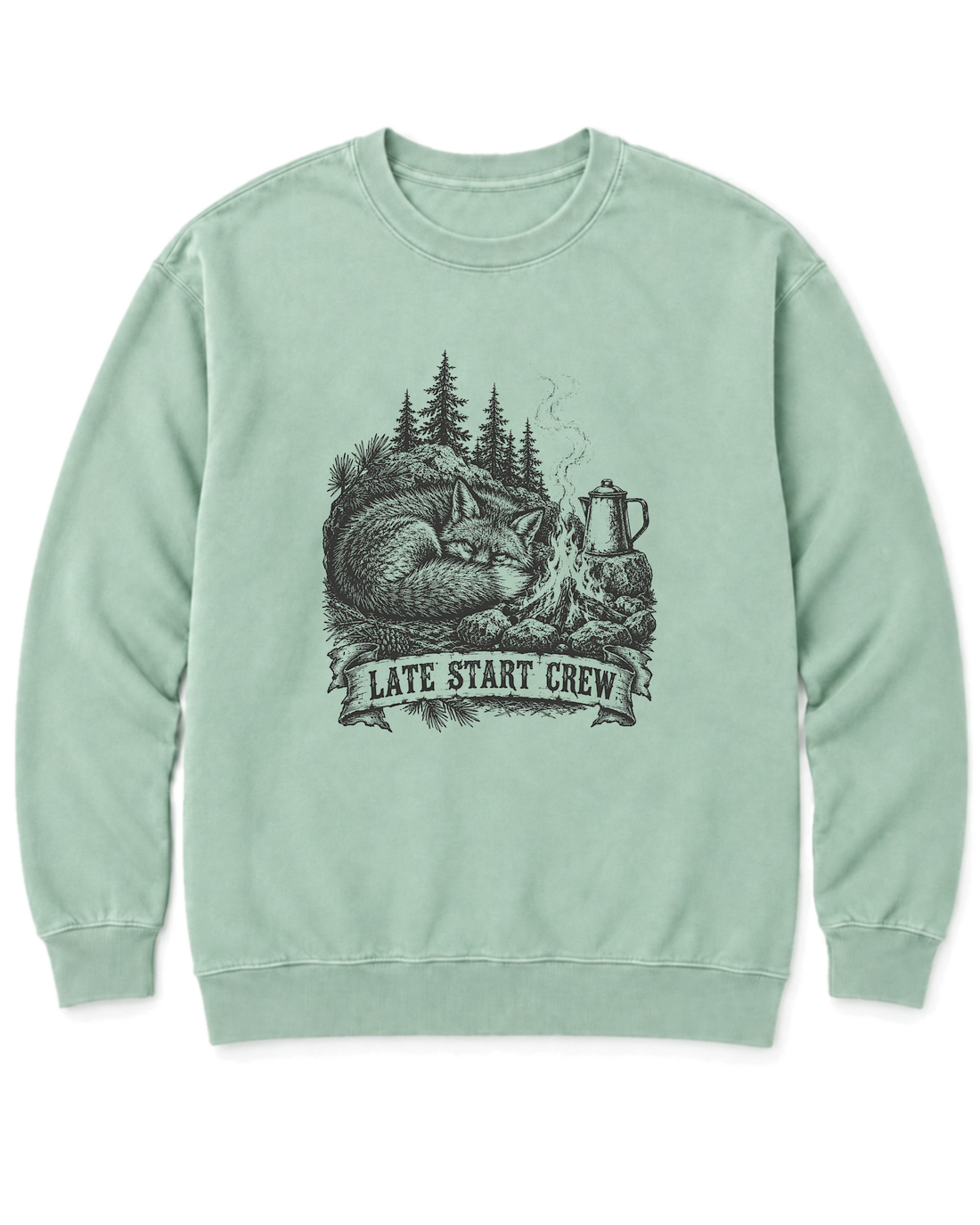 Late Start Crew Sweatshirt - Chalky Mint