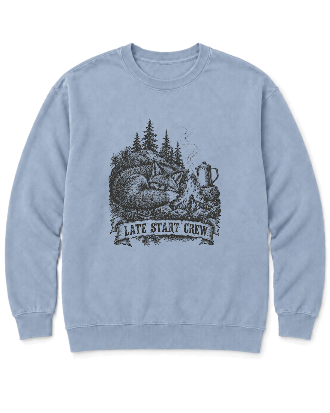 Late Start Crew Sweatshirt - Chambray