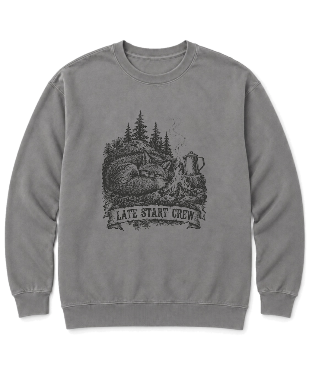 Late Start Crew Sweatshirt - Grey