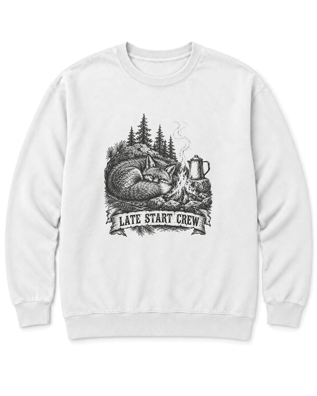 Late Start Crew Sweatshirt - White