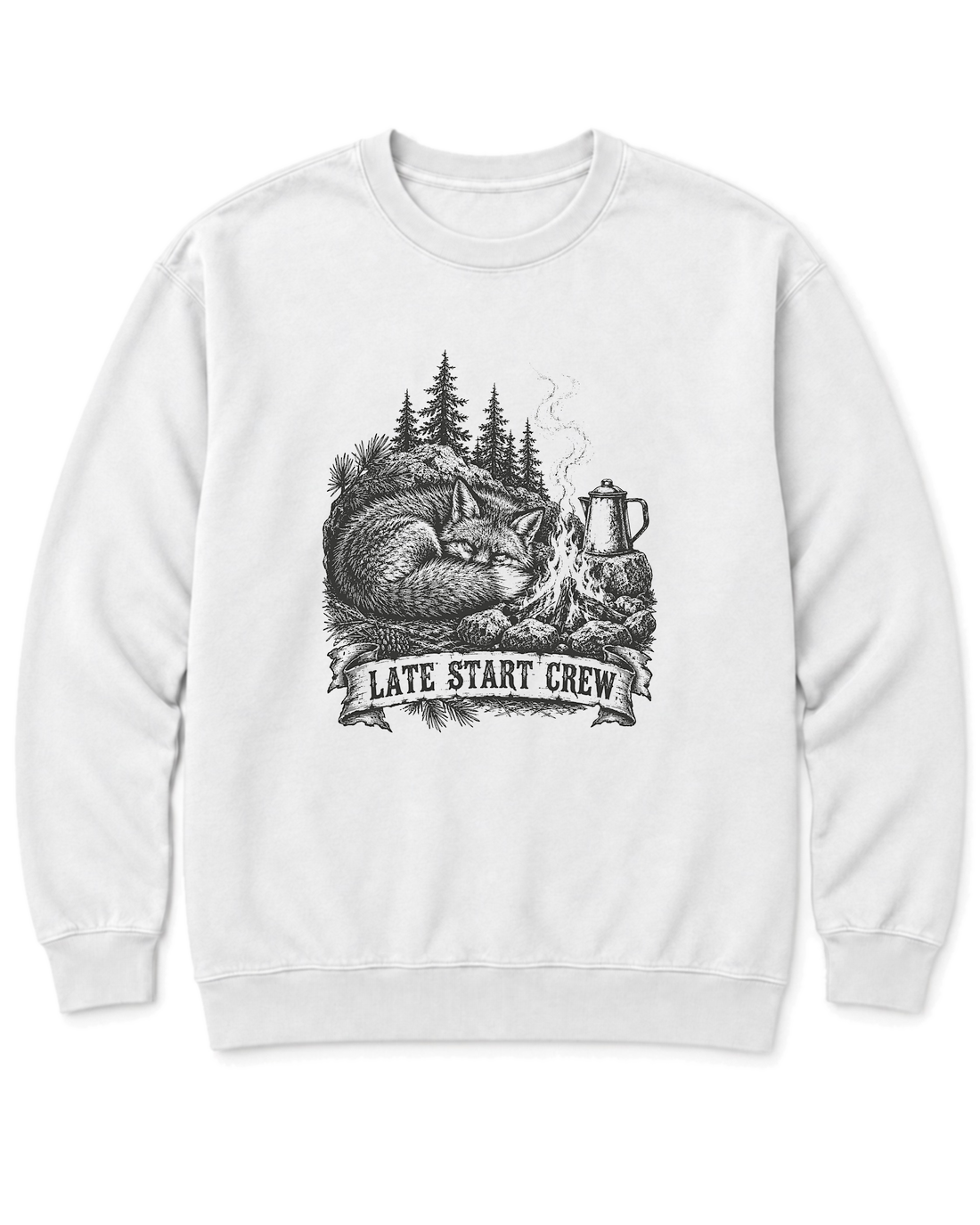 Late Start Crew Sweatshirt - White