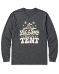 Let It Snow, I Brought a Tent Long Sleeve Shirt - Dark Heather