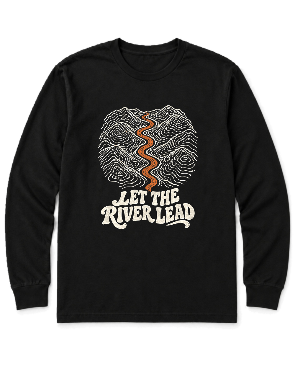 Let the River Lead Long Sleeve Shirt - Black