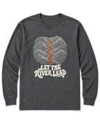 Let the River Lead Long Sleeve Shirt - Dark Heather
