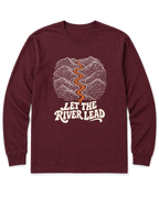 Let the River Lead Long Sleeve Shirt - Maroon