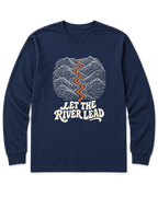 Let the River Lead Long Sleeve Shirt - Navy
